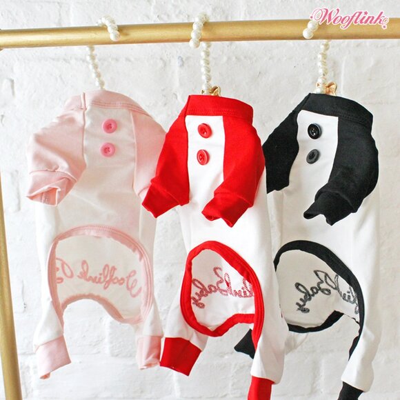 Wooflink Baby Pjs in Pink & White - Size 6 - Picture 3 of 5